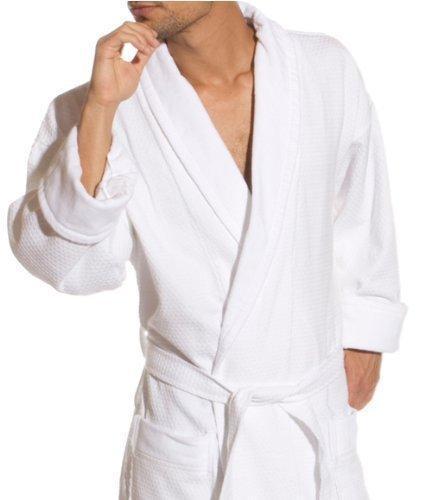 Cotton Jacquard Velour Shawl Collar Waffle Weave Bath Robes (Single)