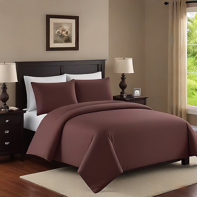 Juego de sábanas divididas color chocolate 5 piezas 1000 hilos algodón egipcio