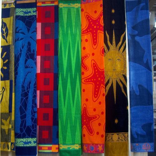 Jumbo Cotton Velour Jacquard Beach Towel (40"W x 70"L) Single