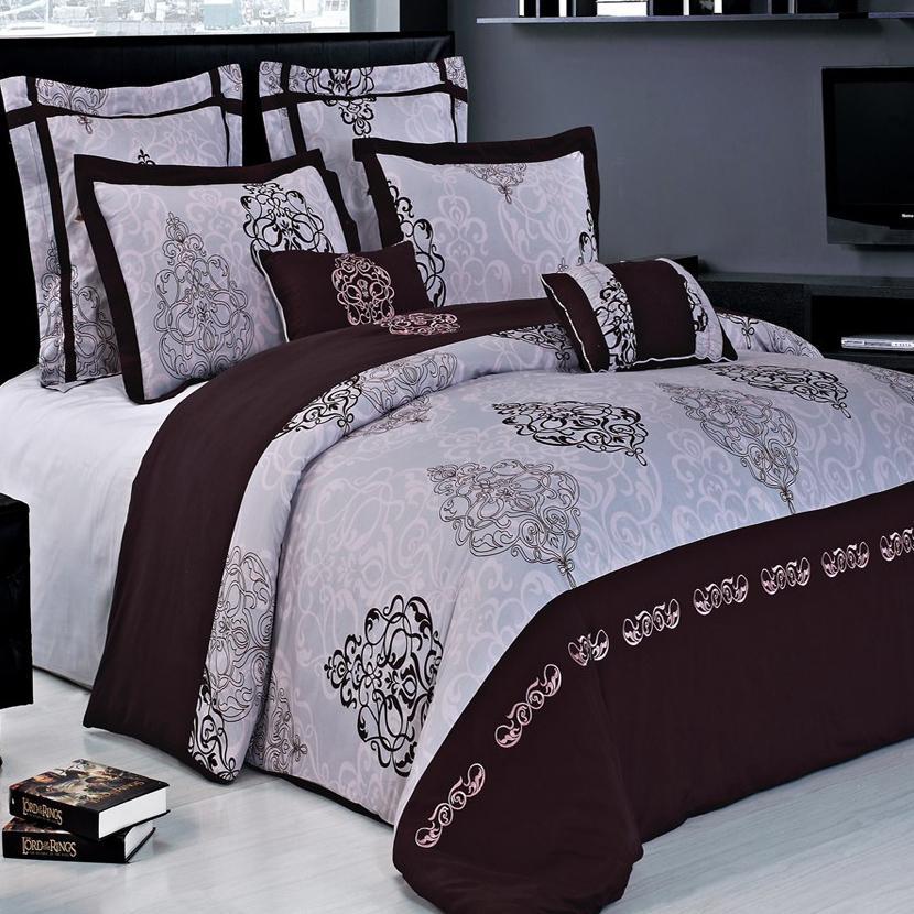 7 Piece Gizelle 100% Cotton Embroidered Duvet Cover Set