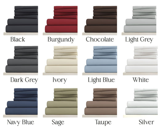 1200-TC Egyptian Cotton Solid Duvet Cover Sets
