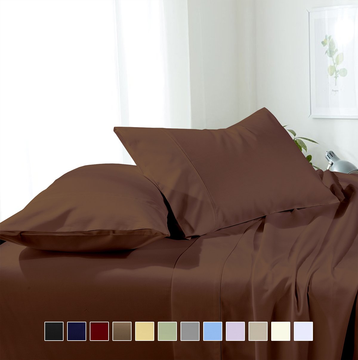 Soft & Wrinkle-Free Split California King Sheets "Cal-King" Microfiber Sheet Set