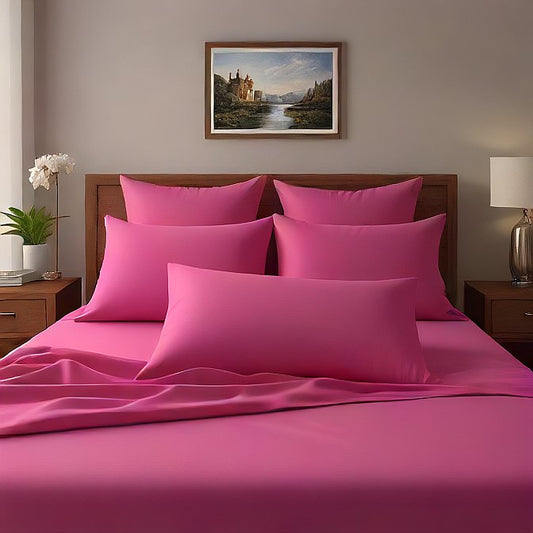 Pink Pillow Covers Egyptian Cotton 1000 Thread Counts