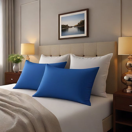 Queen Royal Blue Pillowcases Egyptian Cotton 1000TC - All Sizes