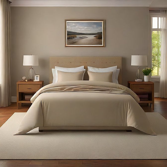 Waterbed Sheet Set Sand 100 Percent Egyptian Cotton 1000TC