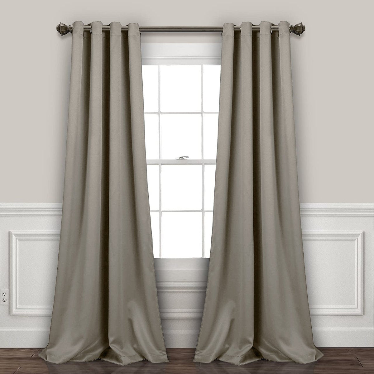 Grey Room Darkening Curtain Panel Pair - 55" W X 98" L Each Panel
