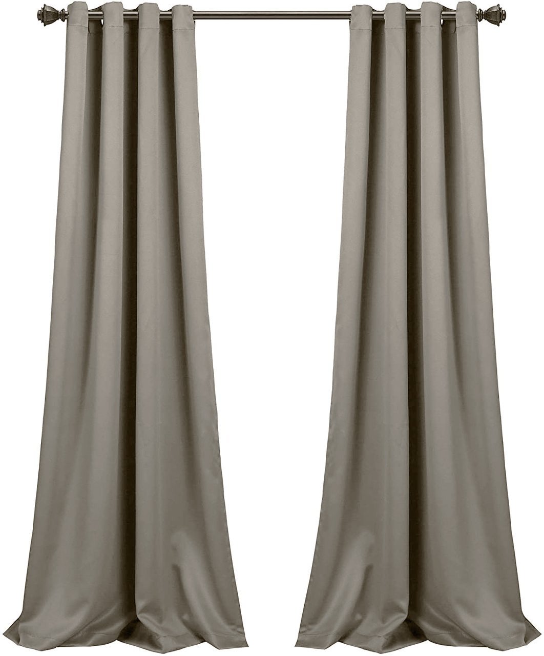 Grey Room Darkening Curtain Panel Pair - 55" W X 98" L Each Panel