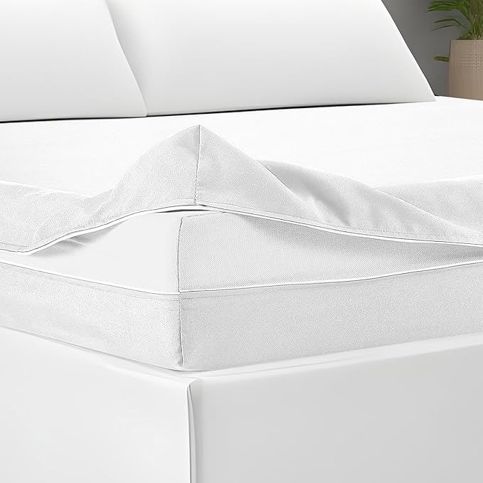 Zipper Fitted Sheet Red 100% Egyptian Cotton 1Pc