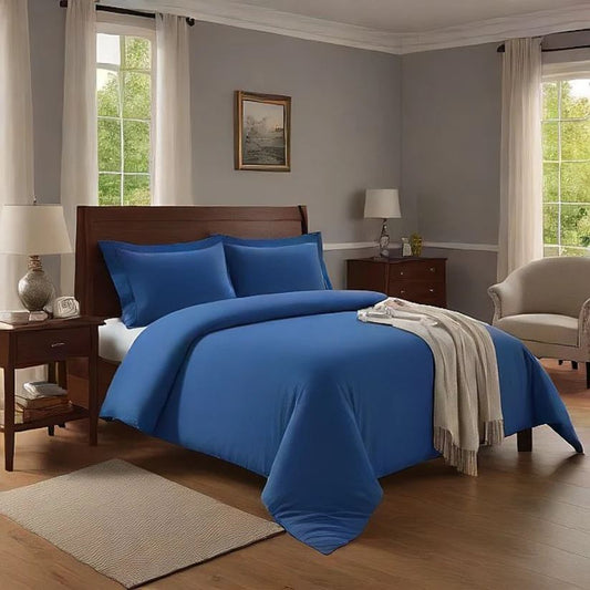 18 Inch Super Extra Deep Pocket Royal Blue Fitted Sheet at-EgyptianHomeLinens.com