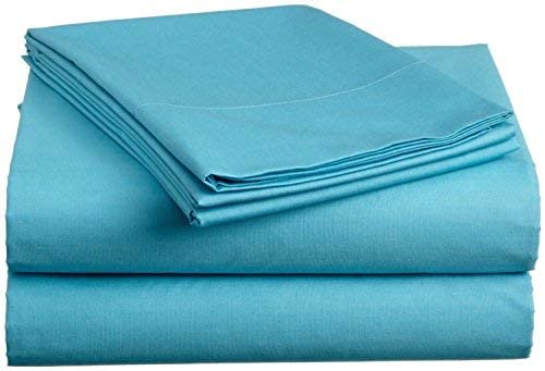 Pillow Covers Turquise Solid 100 Percent Pure Cotton Super Soft 2-Pieces Pillowcases 1000TC