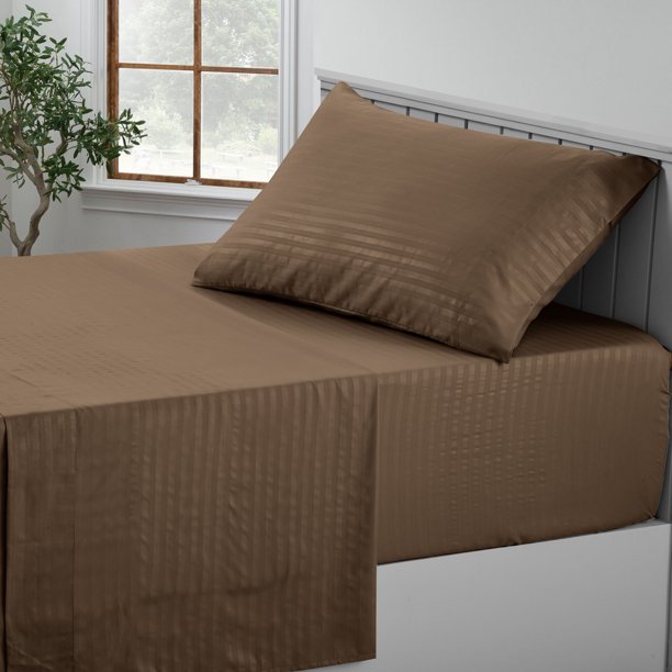 10 Inch Fitted Sheet Egyptian Cotton Brown