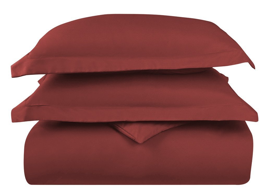 Comforter Cover Queen Size Egyptian Cotton 1PC Burgundy