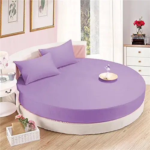 Buy Round Bed Sheet Set Lavender Egyptian Cotton 1000TC FREE Shipping