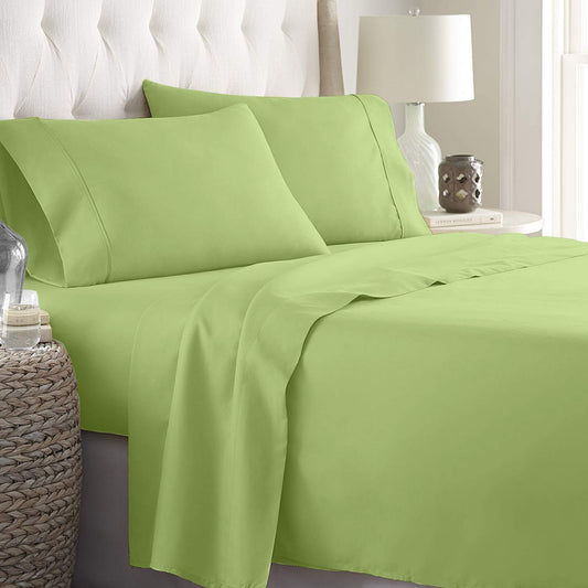 Pillow Covers Sage Solid 100 Percent Pure Cotton Super Soft 2-Pieces Pillowcases 1000TC