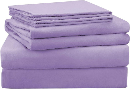 Sheet Set 100 percent Egyptian Cotton 34 Inch Deep Pocket Lilac Color