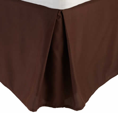 Buy 25 Inches Drop Chocolate 1000TC Egyptian Cotton Split Corner Pleated at-egyptianhomelinens.com