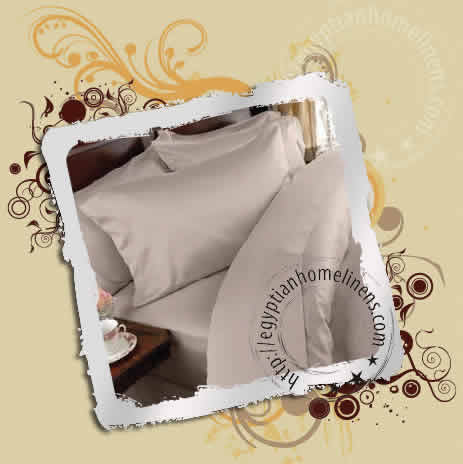 Full Size Beige Pillow Covers Egyptian Cotton 1000 Thread Count