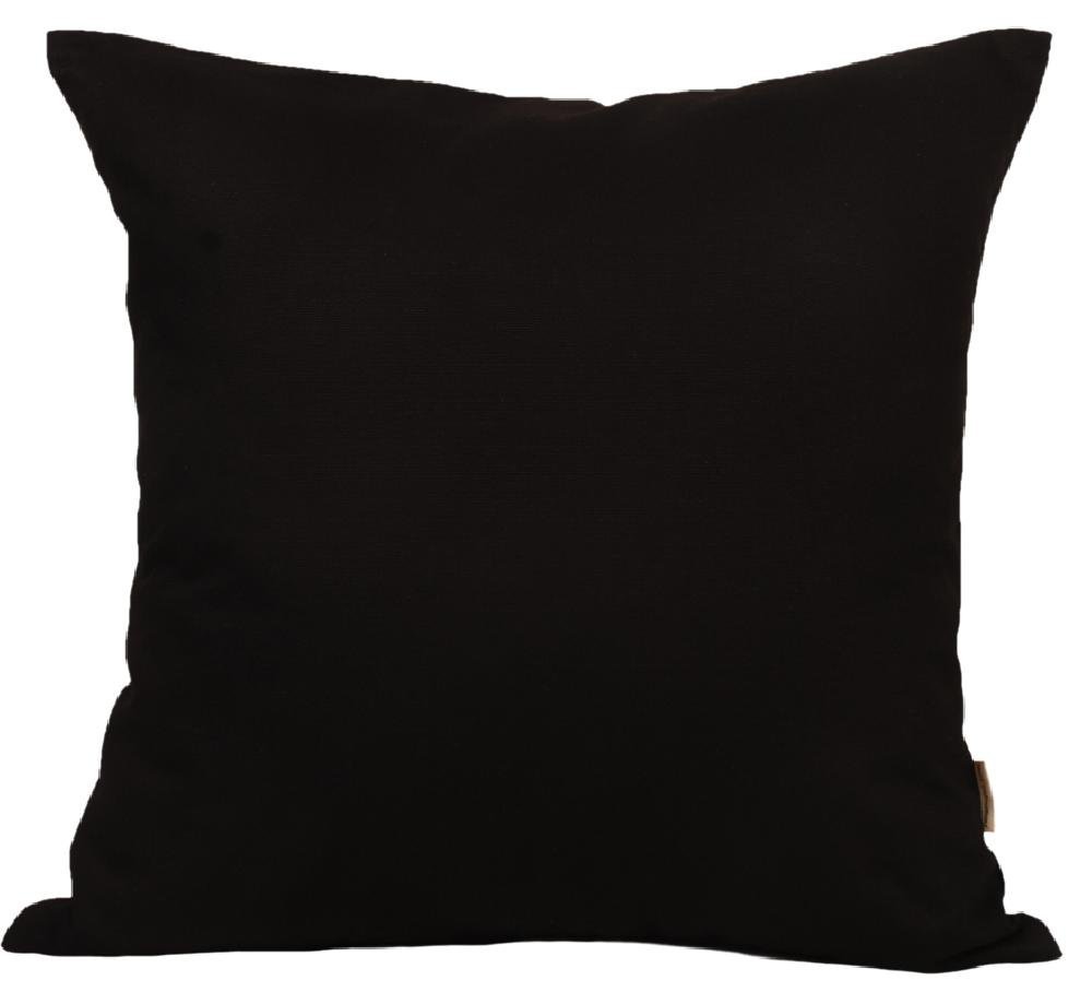 Oxford Euro Pillow Shams 26x26 Inches Black Solid 1000TC Egyptian Cotton