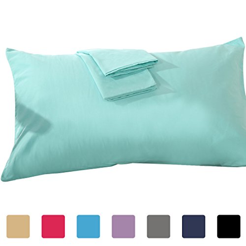 Body Size Aqua Blue Pillow Shams Egyptian Cotton 1000TC - All Sizes