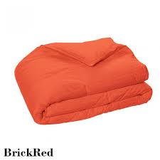 Comforter Cover Queen Size Egyptian Cotton 1PC Brick Red