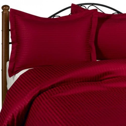 21 Inch Pocket Fitted Sheet Queen Burgundy Egyptian Cotton at-EgyptianHomeLinens.com