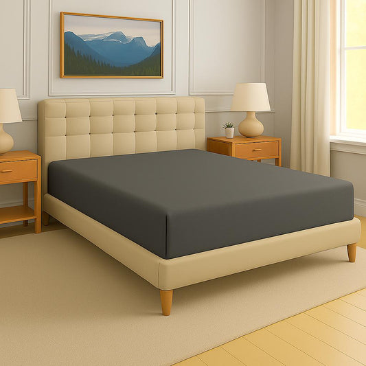 Elephant Grey Solid 600 Thread Count Sheet Set