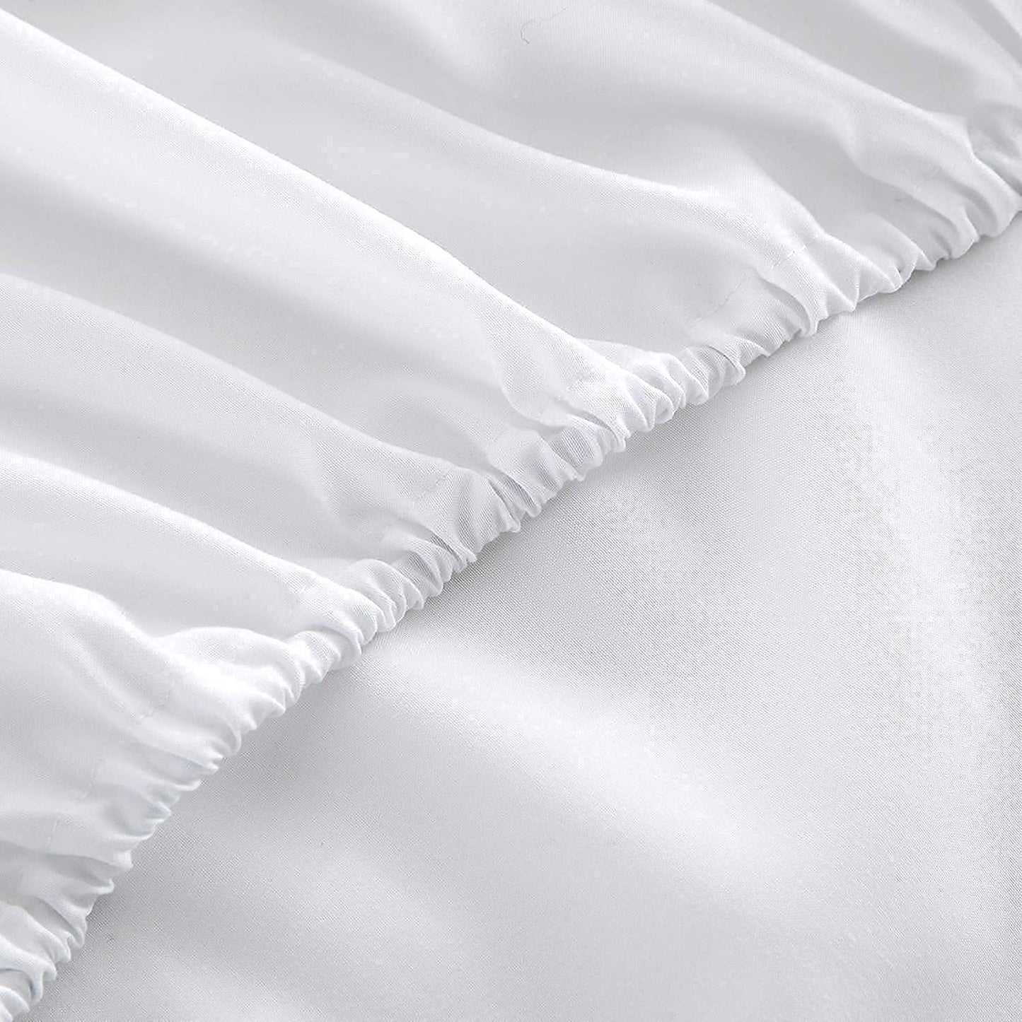 12 Inch Pocket Fitted Sheet White 1000TC Egyptian Cotton