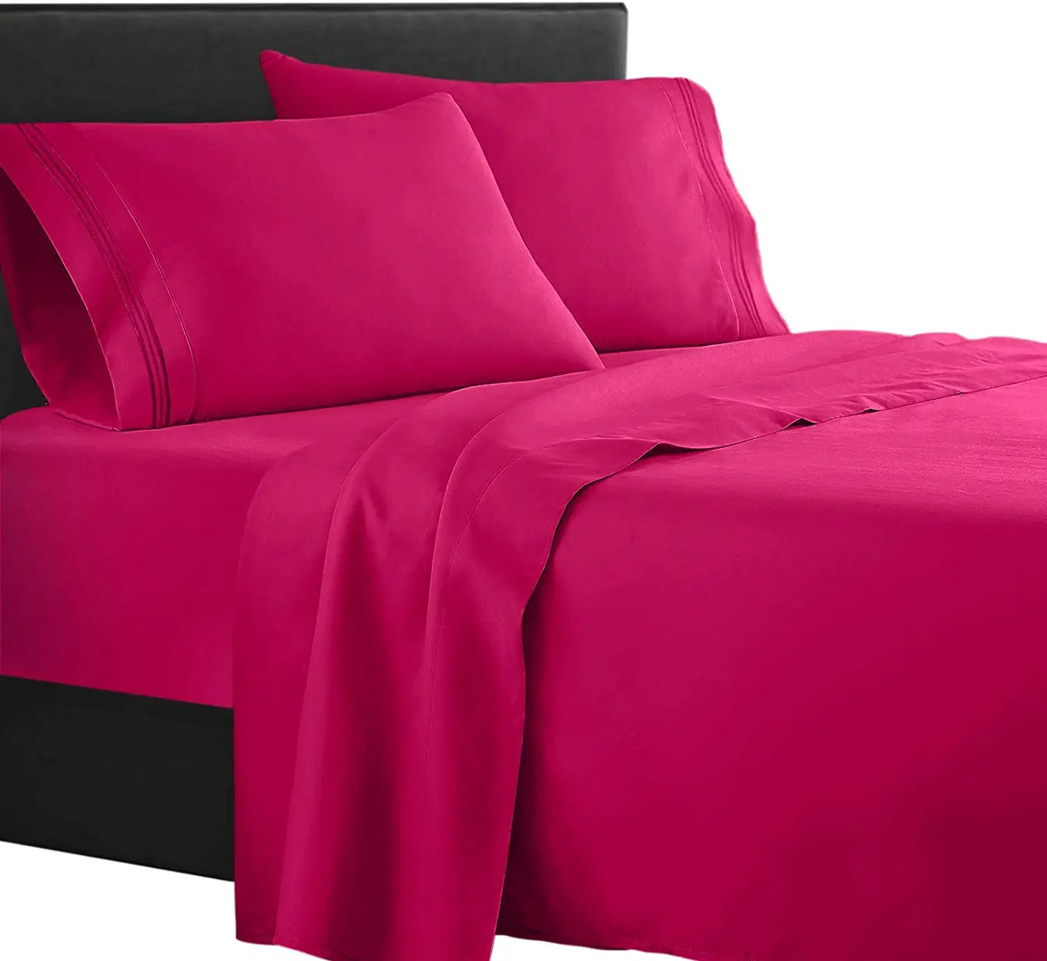 Buy 1200 Thread Count Sheet Set Hot Pink Egyptian Cotton at- Egyptianhomelinens.com!