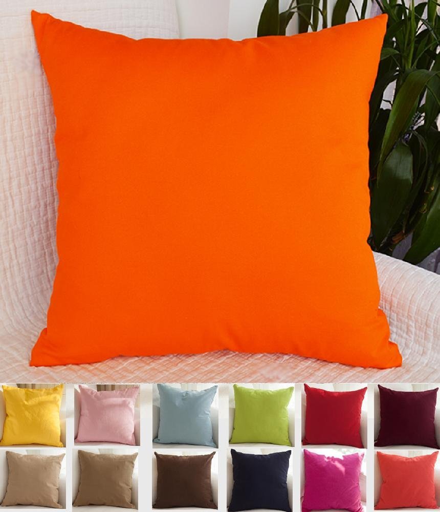 Oxford Euro Pillow Shams 26 x26 Inches Orange 1000TC Egyptian Cotton