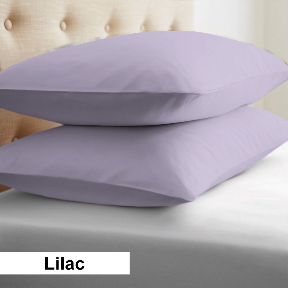 Full Lilac Pillow Shams Egyptian Cotton 1000TC - FREE Shipping