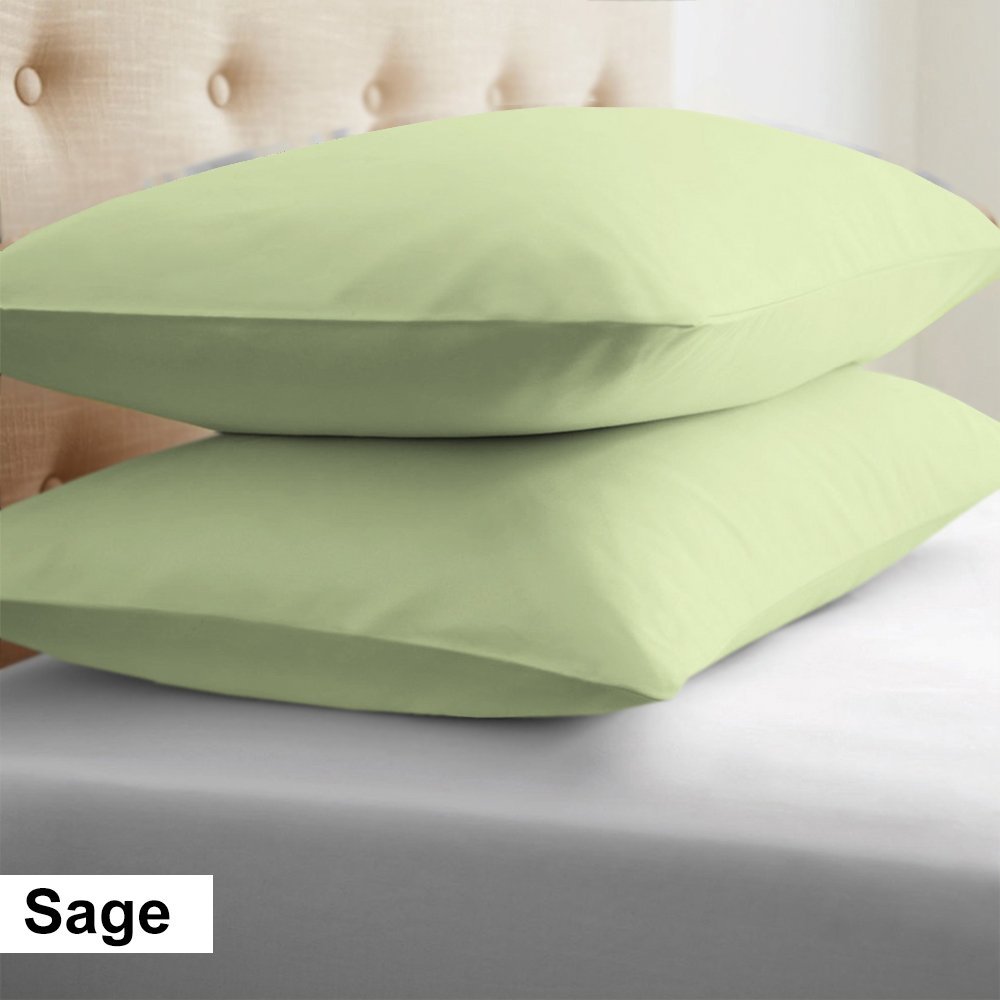 Standard Sage Pillow Shams Egyptian Cotton 1000TC - FREE Shipping
