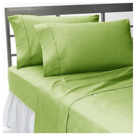 4 Piece Bed Sheet Set 100% Egyptian Cotton 1000-TC 45 inch Deep Pocket Sage Color