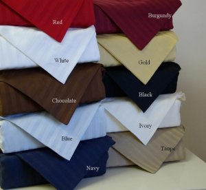 Pack of 10 White Solid Fitted Sheets 100% Egyptian Cotton 1000TC