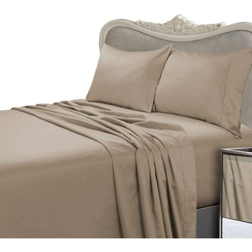 buy 1000TC Sheet Set Taupe Solid 1000 TC at- Egyptianhomelinens.com