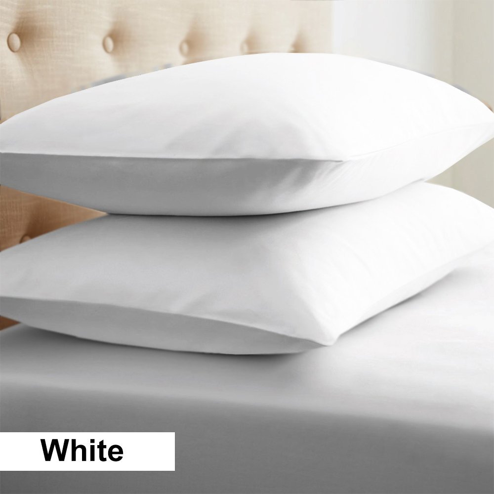 Calking White Pillow Shams Egyptian Cotton 1000TC - FREE Shipping