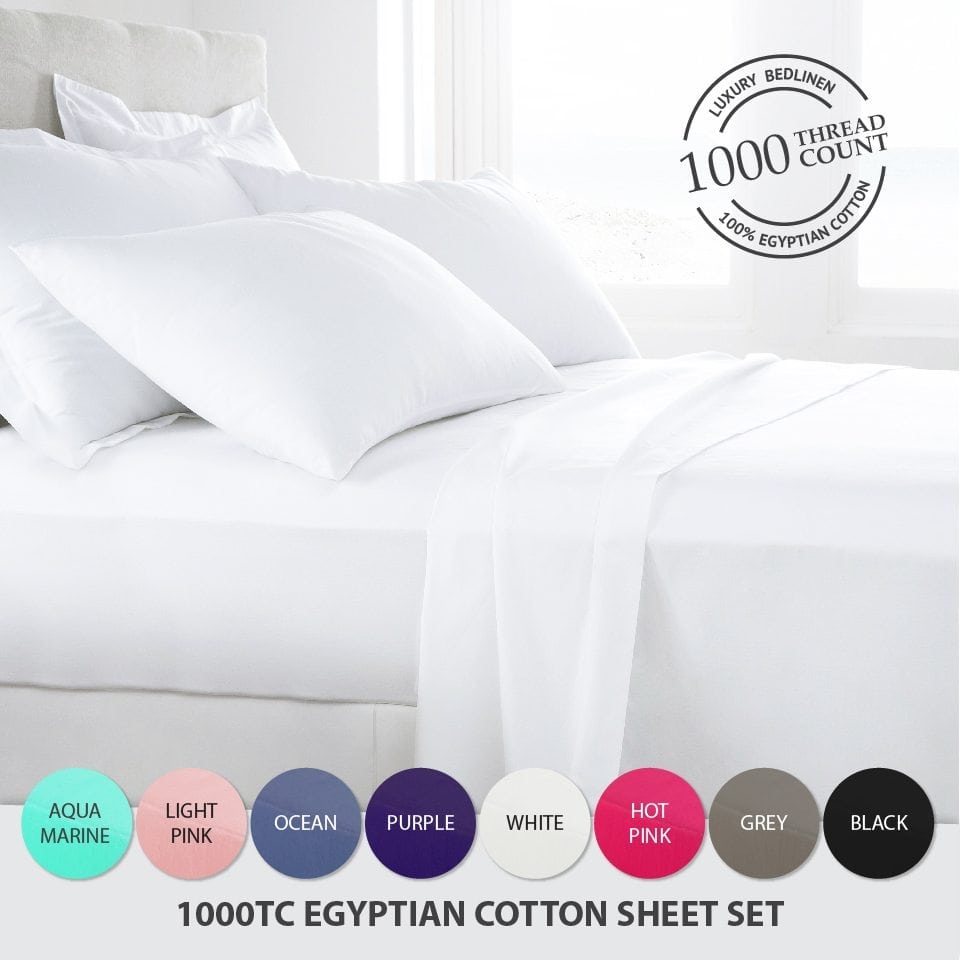 King White Flat sheet 1000TC Egyptian Cotton 1000TC at- EgyptianHomeLinens.com