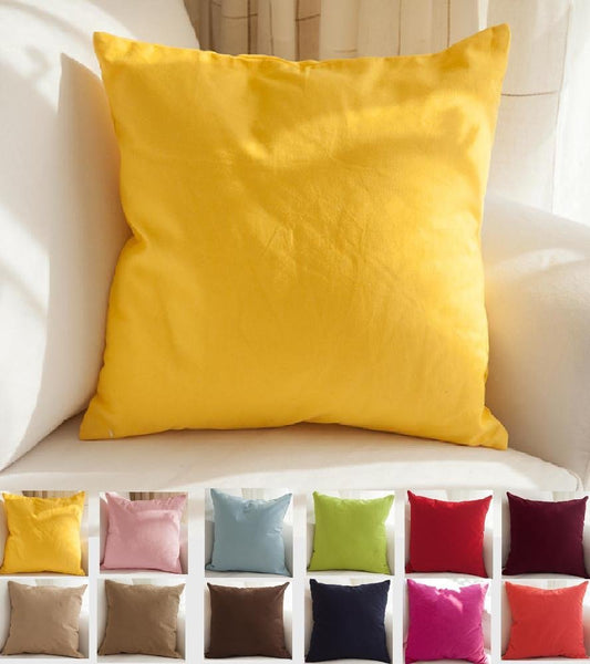 Oxford Euro Pillow Shams 26x26 Inches Yellow 1000TC Egyptian Cotton